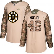 Men's Adidas Boston Bruins David Krejci Camo Veterans Day Practice Jersey - Authentic