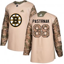 Men's Adidas Boston Bruins David Pastrnak Camo Veterans Day Practice Jersey - Authentic