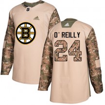 Men's Adidas Boston Bruins Terry O'Reilly Camo Veterans Day Practice Jersey - Authentic