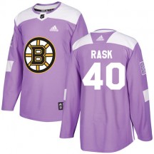 Men's Adidas Boston Bruins Tuukka Rask Purple Fights Cancer Practice Jersey - Authentic