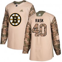 Men's Adidas Boston Bruins Tuukka Rask Camo Veterans Day Practice Jersey - Authentic
