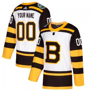 Youth Adidas Boston Bruins Custom White Custom 2019 Winter Classic Jersey - Authentic