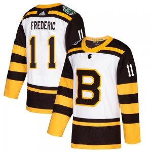 Youth Adidas Boston Bruins Trent Frederic White 2019 Winter Classic Jersey - Authentic