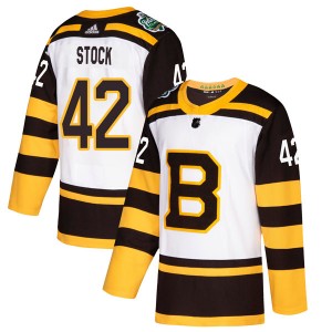 Youth Adidas Boston Bruins Pj Stock White 2019 Winter Classic Jersey - Authentic