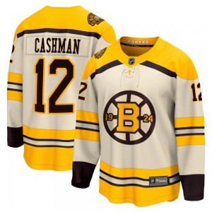 Youth Fanatics Branded Boston Bruins Wayne Cashman Cream Breakaway 100th Anniversary Jersey - Premier