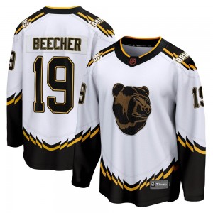 Youth Fanatics Branded Boston Bruins Johnny Beecher White Special Edition 2.0 Jersey - Breakaway