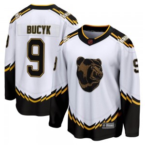Youth Fanatics Branded Boston Bruins Johnny Bucyk White Special Edition 2.0 Jersey - Breakaway