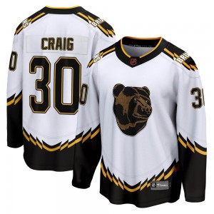 Youth Fanatics Branded Boston Bruins Jim Craig White Special Edition 2.0 Jersey - Breakaway