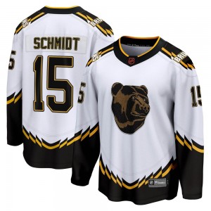 Youth Fanatics Branded Boston Bruins Milt Schmidt White Special Edition 2.0 Jersey - Breakaway