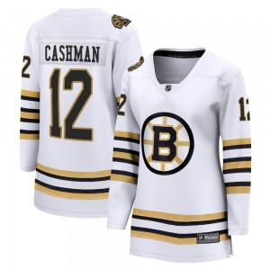 Women's Fanatics Branded Boston Bruins Wayne Cashman White Breakaway 100th Anniversary Jersey - Premier