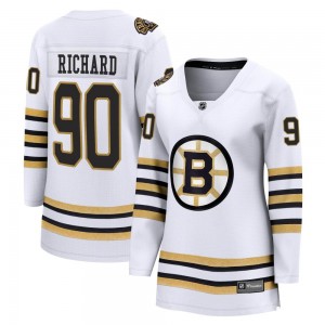 Women's Fanatics Branded Boston Bruins Anthony Richard White Breakaway 100th Anniversary Jersey - Premier