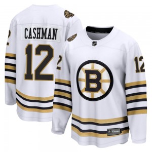 Youth Fanatics Branded Boston Bruins Wayne Cashman White Breakaway 100th Anniversary Jersey - Premier