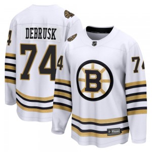 Youth Fanatics Branded Boston Bruins Jake DeBrusk White Breakaway 100th Anniversary Jersey - Premier