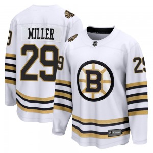 Youth Fanatics Branded Boston Bruins Jay Miller White Breakaway 100th Anniversary Jersey - Premier