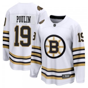 Youth Fanatics Branded Boston Bruins Dave Poulin White Breakaway 100th Anniversary Jersey - Premier