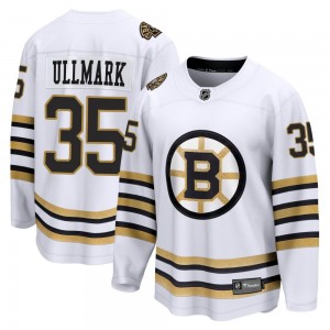 Youth Fanatics Branded Boston Bruins Linus Ullmark White Breakaway 100th Anniversary Jersey - Premier