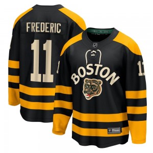 Men's Fanatics Branded Boston Bruins Trent Frederic Black 2023 Winter Classic Jersey - Breakaway