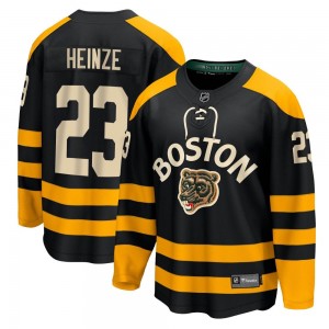 Men's Fanatics Branded Boston Bruins Steve Heinze Black 2023 Winter Classic Jersey - Breakaway