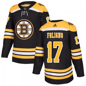 Men's Adidas Boston Bruins Nick Foligno Black Home Jersey - Authentic