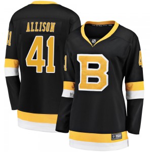 Women's Fanatics Branded Boston Bruins Jason Allison Black Breakaway Alternate Jersey - Premier