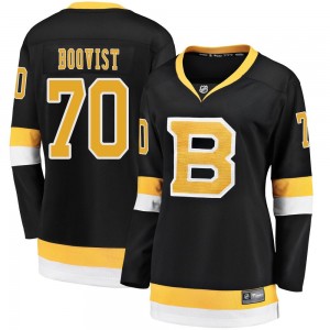 Women's Fanatics Branded Boston Bruins Jesper Boqvist Black Breakaway Alternate Jersey - Premier