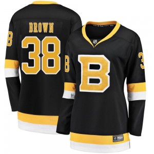 Women's Fanatics Branded Boston Bruins Patrick Brown Black Breakaway Alternate Jersey - Premier