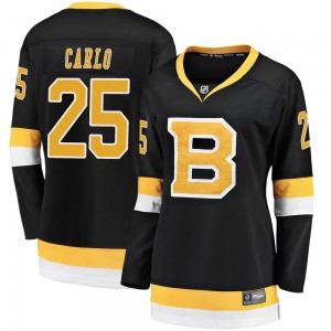 Women's Fanatics Branded Boston Bruins Brandon Carlo Black Breakaway Alternate Jersey - Premier