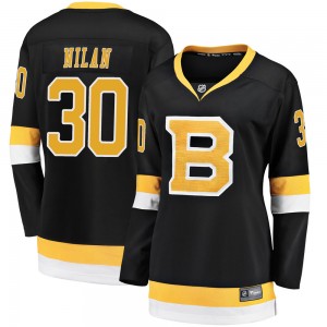 Women's Fanatics Branded Boston Bruins Chris Nilan Black Breakaway Alternate Jersey - Premier