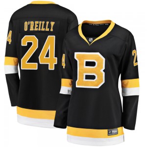 Women's Fanatics Branded Boston Bruins Terry O'Reilly Black Breakaway Alternate Jersey - Premier