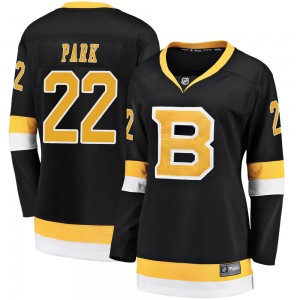 Women's Fanatics Branded Boston Bruins Brad Park Black Breakaway Alternate Jersey - Premier