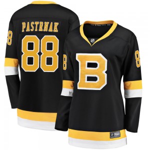 Women's Fanatics Branded Boston Bruins David Pastrnak Black Breakaway Alternate Jersey - Premier