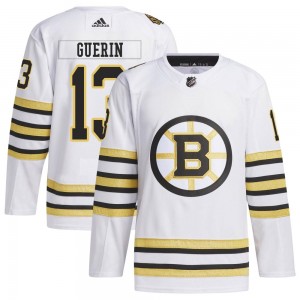Men's Adidas Boston Bruins Bill Guerin White 100th Anniversary Primegreen Jersey - Authentic