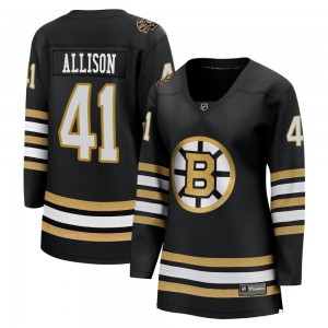 Women's Fanatics Branded Boston Bruins Jason Allison Black Breakaway 100th Anniversary Jersey - Premier