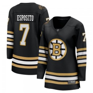 Women's Fanatics Branded Boston Bruins Phil Esposito Black Breakaway 100th Anniversary Jersey - Premier