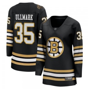 Women's Fanatics Branded Boston Bruins Linus Ullmark Black Breakaway 100th Anniversary Jersey - Premier