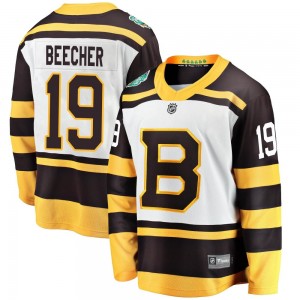 Youth Fanatics Branded Boston Bruins Johnny Beecher White 2019 Winter Classic Jersey - Breakaway