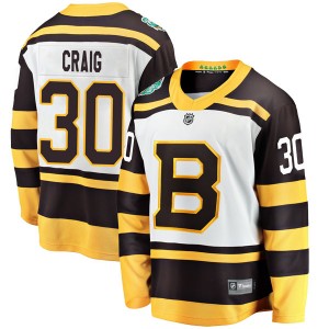 Youth Fanatics Branded Boston Bruins Jim Craig White 2019 Winter Classic Jersey - Breakaway