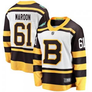 Youth Fanatics Branded Boston Bruins Pat Maroon White 2019 Winter Classic Jersey - Breakaway