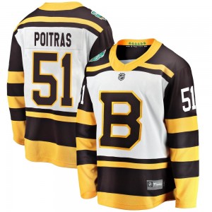 Youth Fanatics Branded Boston Bruins Matthew Poitras White 2019 Winter Classic Jersey - Breakaway