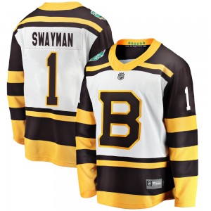 Youth Fanatics Branded Boston Bruins Jeremy Swayman White 2019 Winter Classic Jersey - Breakaway