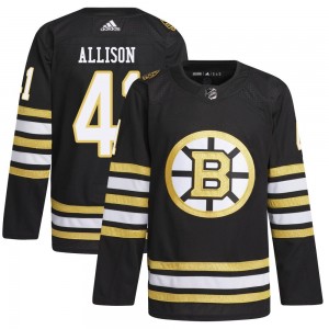 Youth Adidas Boston Bruins Jason Allison Black 100th Anniversary Primegreen Jersey - Authentic