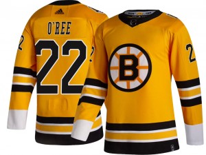 Youth Adidas Boston Bruins Willie O'ree Gold 2020/21 Special Edition Jersey - Breakaway