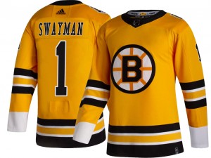 Youth Adidas Boston Bruins Jeremy Swayman Gold 2020/21 Special Edition Jersey - Breakaway