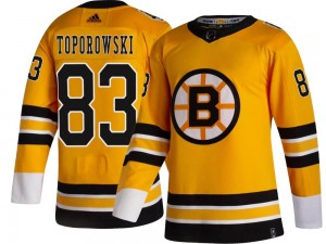 Youth Adidas Boston Bruins Luke Toporowski Gold 2020/21 Special Edition Jersey - Breakaway