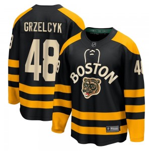 Youth Fanatics Branded Boston Bruins Matt Grzelcyk Black 2023 Winter Classic Jersey - Breakaway