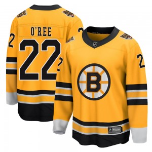 Youth Fanatics Branded Boston Bruins Willie O'ree Gold 2020/21 Special Edition Jersey - Breakaway