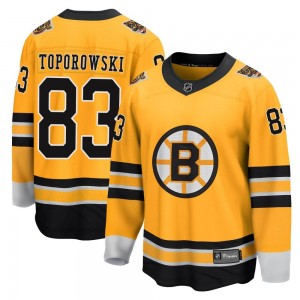 Youth Fanatics Branded Boston Bruins Luke Toporowski Gold 2020/21 Special Edition Jersey - Breakaway