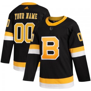 Youth Adidas Boston Bruins Custom Black Custom Alternate Jersey - Authentic