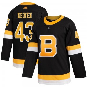 Youth Adidas Boston Bruins Danton Heinen Black Alternate Jersey - Authentic