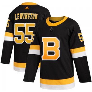 Youth Adidas Boston Bruins Tyler Lewington Black Alternate Jersey - Authentic